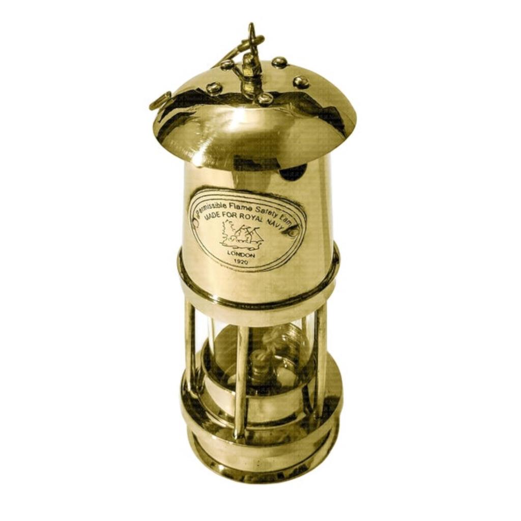 6" Solid Brass Working Nautical Miner Lamp Oil Ship Lantern Maritime Gift For Halloween, Thanksgiving, Christmas and Anniversary Gift