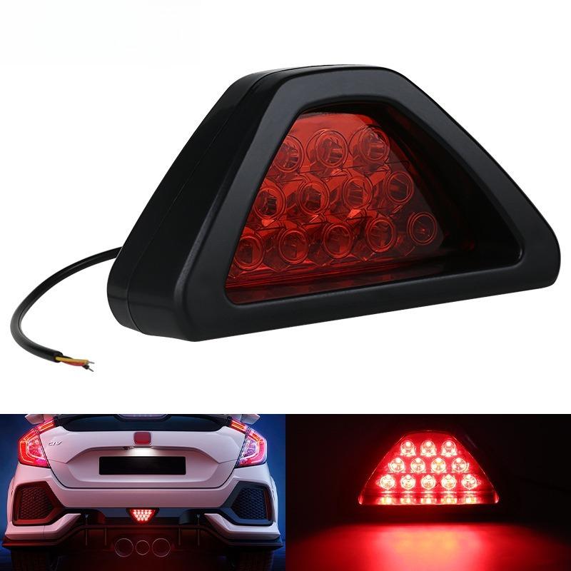 Universal 12LED F1 Style Triangle Sporty Brake Signal Lamp Rear Fog Light Tail Third Brake Lamp DRL For JDM BBA Sturdy