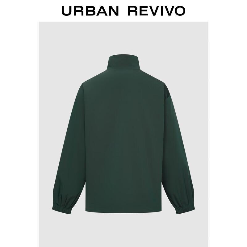 UR 2025 Fall Men's Casual Stand-Collar Zipper Loose Overshirt