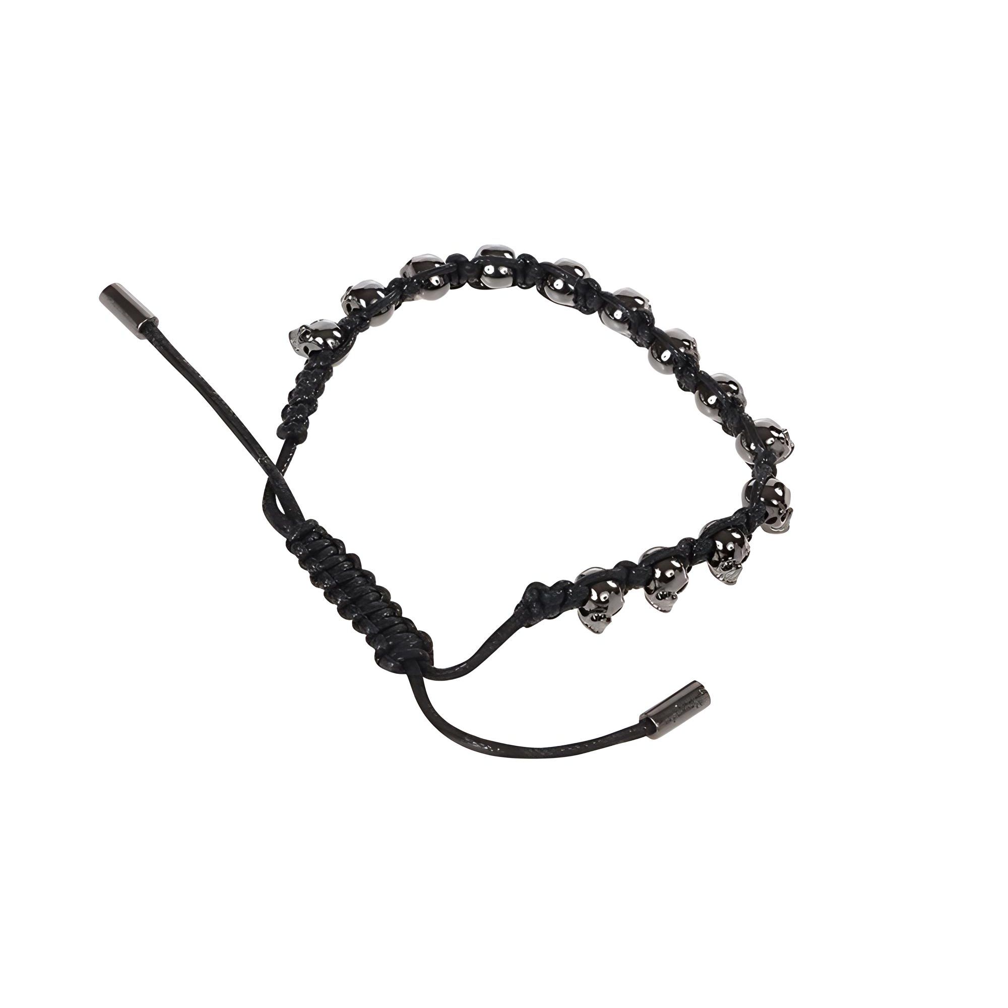 Alexander McQueen Skull Beaded Copper Bracelet Women bracelet Black 554660J16KB1000 Black,F