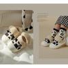 Divatos új tehénmintás gyermek pamut papucs meleg és vízálló lányok őszi és téli pamut cipők