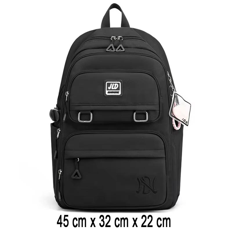 Student Backpack Nylon Waterproof Lightweight Multi-Compartment Backpack for Teen Girls