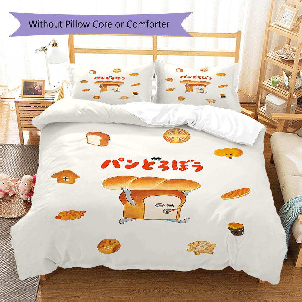 Bread Thief Pattern Bedding,Quilt Set Quilt Cover Pillowcase Home Birthday Gift (1 * duvet cover + 2 * pillowcase, without core)
