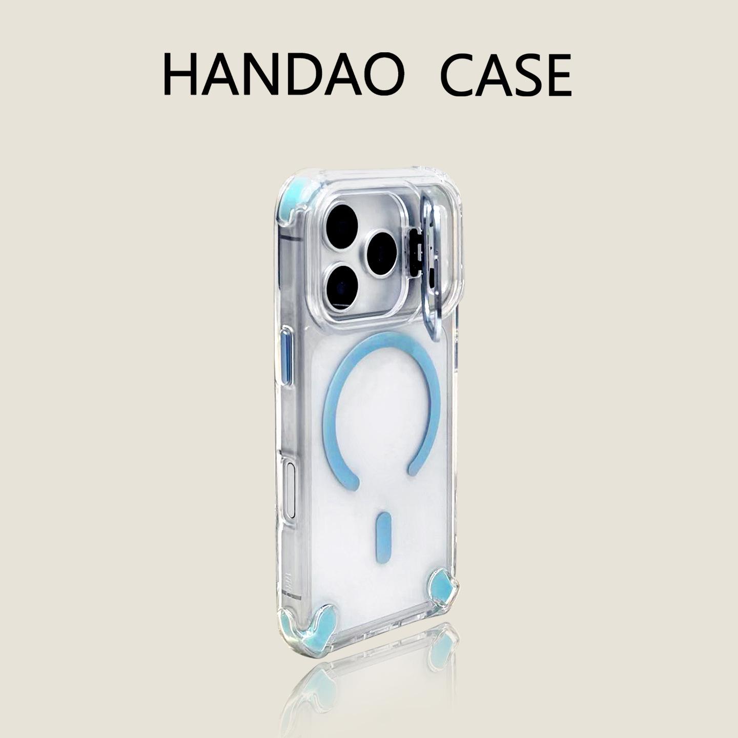 

iPhone 17 Pro Max Clear Magnetic Drop-Proof Case with Metal Lens Stand for Apple 16 13 PRO