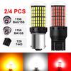 2PCS 1156 BA15S LED CANBUS 3014 144 SMD 1157 BAY15D P21/5W 7440 T20 7443 Turn Signal Light Reversing Lights Brake Lamp 12V WhiteTurn Signal 2