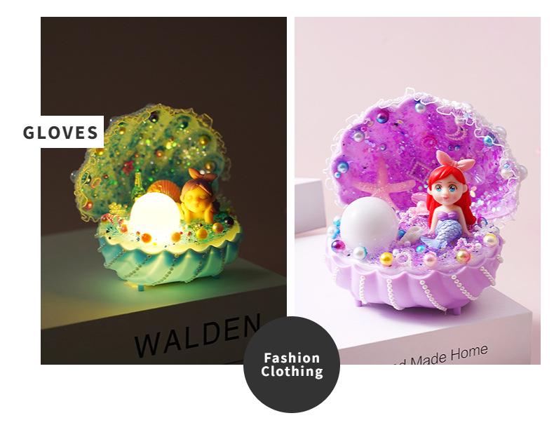 DIY Mermaid Night Light Kit - Luminous Craft for Kids, Perfect Birthday Gift for Girls