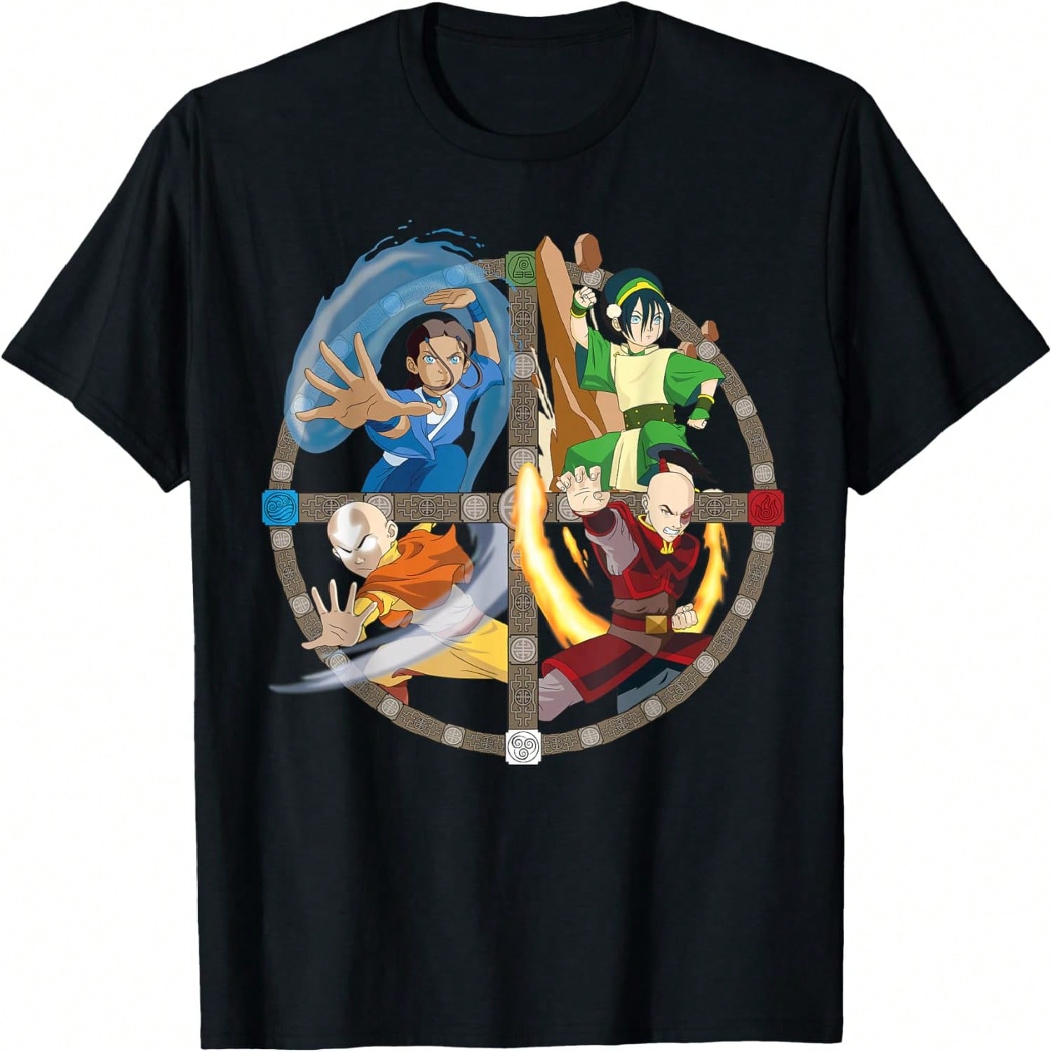 Aang Character Montage T-Shirt S