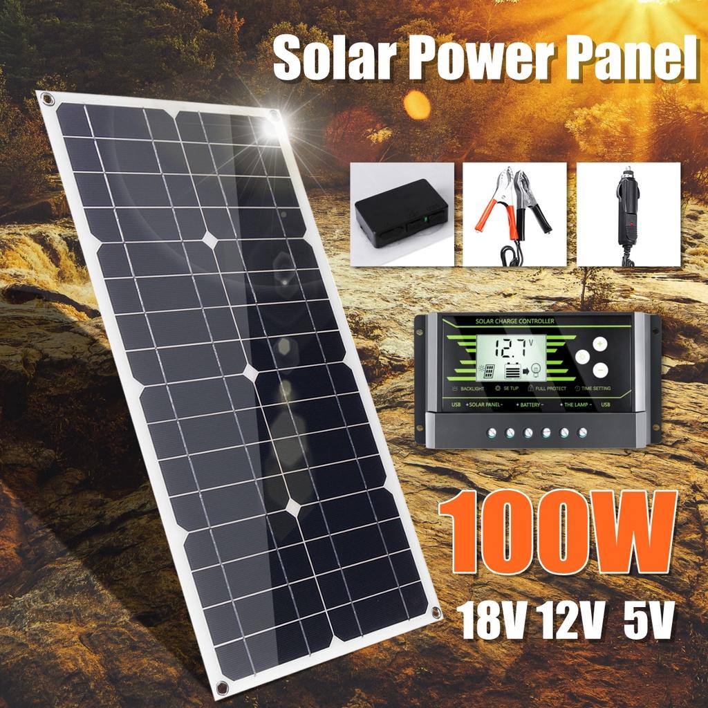 18/12V Solar Panel Light weight Solar Panel Mono crystalline cells solar battery charger With 10/20/30A Controller 100w