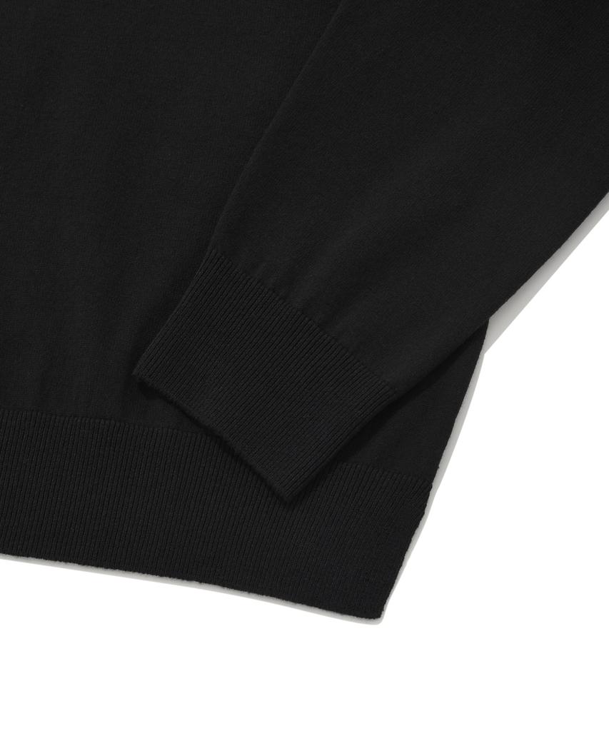 COVERNAT Basic Collared Knit Black