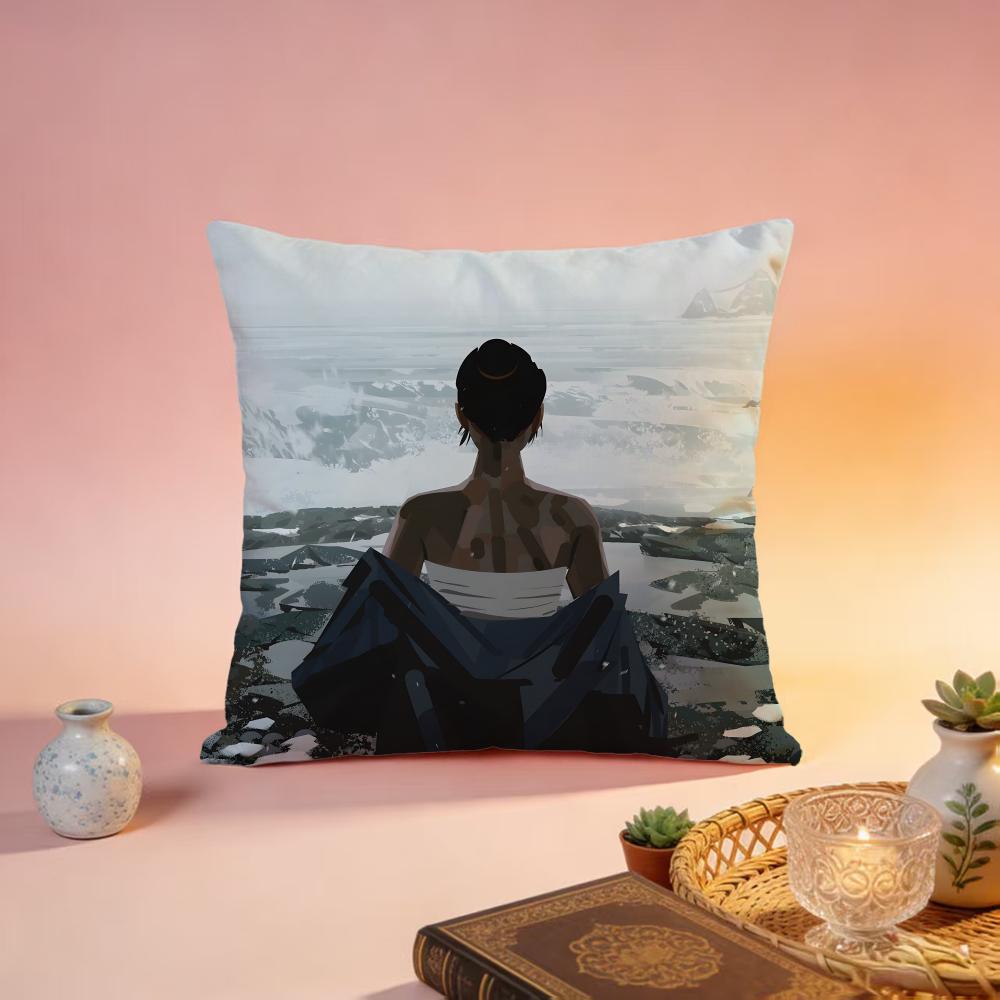 

Fashion BBlue Eye Samuraies Cushion Cover Premium SkinFriendly Pillow Case MultiPurpose for Home Office Travel 30X30cm