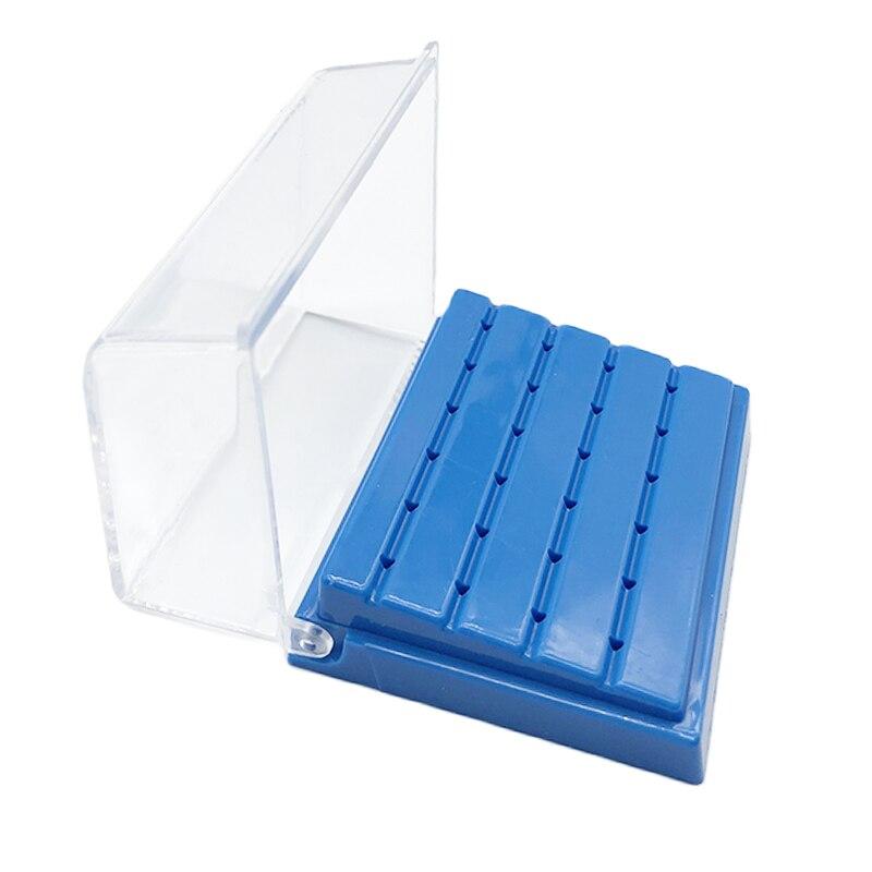 1Pcs/24 Holes Plastic Dental Bur Holder Disinfection Carbide Burs Block Drills Case Box Dentist Products Lab Equipment