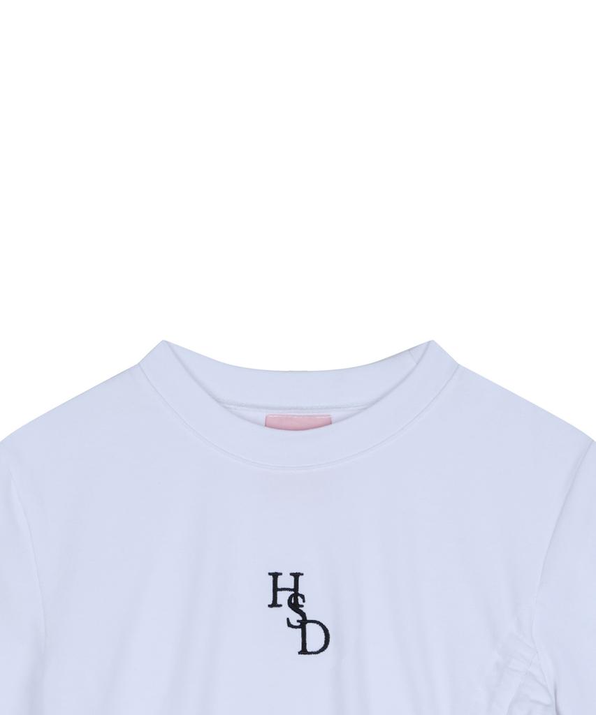 HIGH SCHOOL DISCO Hsd Symbol Ribbon Point Crop Top White