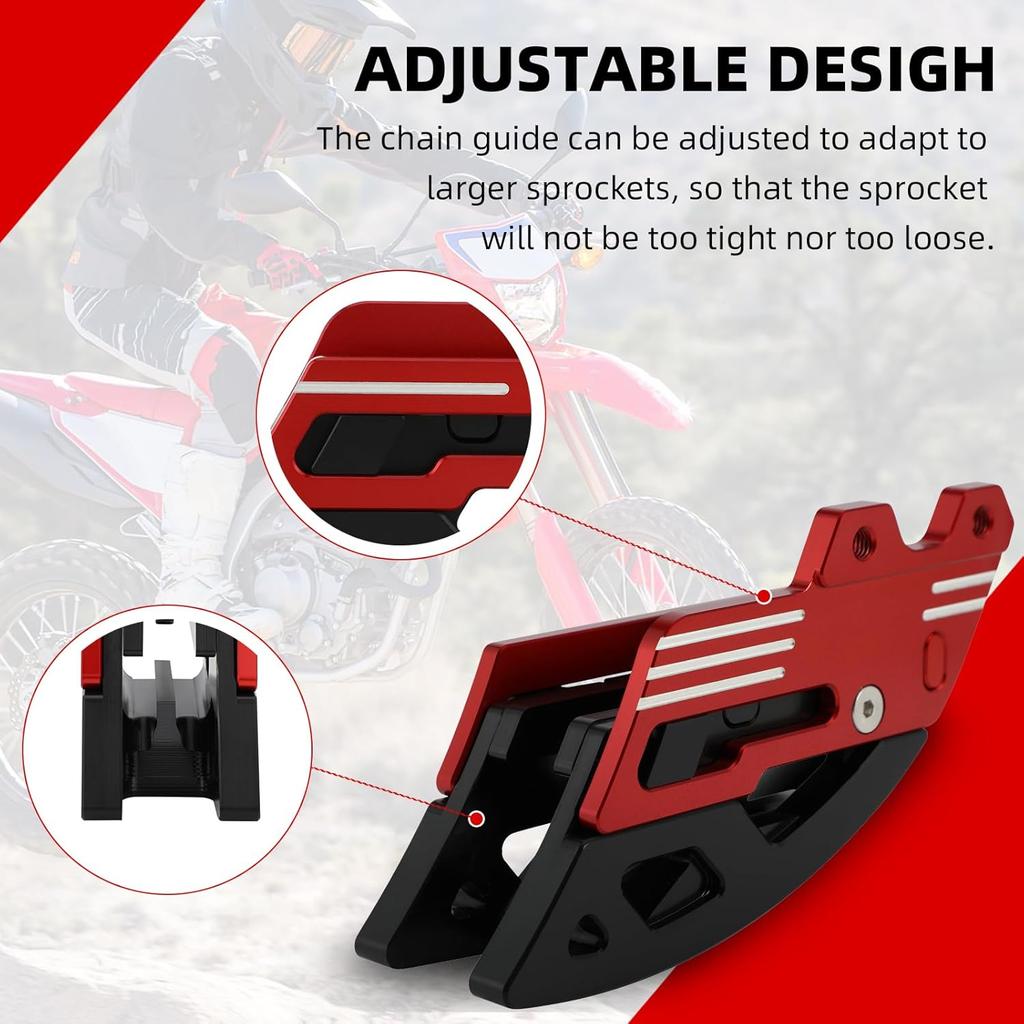 Chain Guide for CRF300L,Adjustable Motorcycle Chain Guard Protector for Dirt Bike CRF300L 21-24/CRF300L Rally 21-24/CRF250L 13-20/CRM125 90-99/XR250