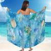 Strand Sarong met Zeester en Schelp Ontwerp, Groot Zeer Absorberend Sneldrogend voor Reizen Kamperen