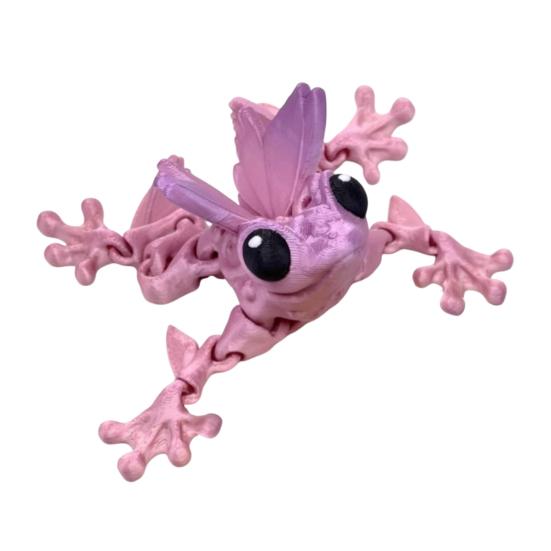 

3D Printed Frog Figurine Movable Joints Frog Figure Model Toy Articulated розовый