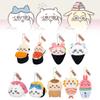 Soft Plush Bear Sushi Keychain Set Lovable Japanese Anime Characters For Gifts