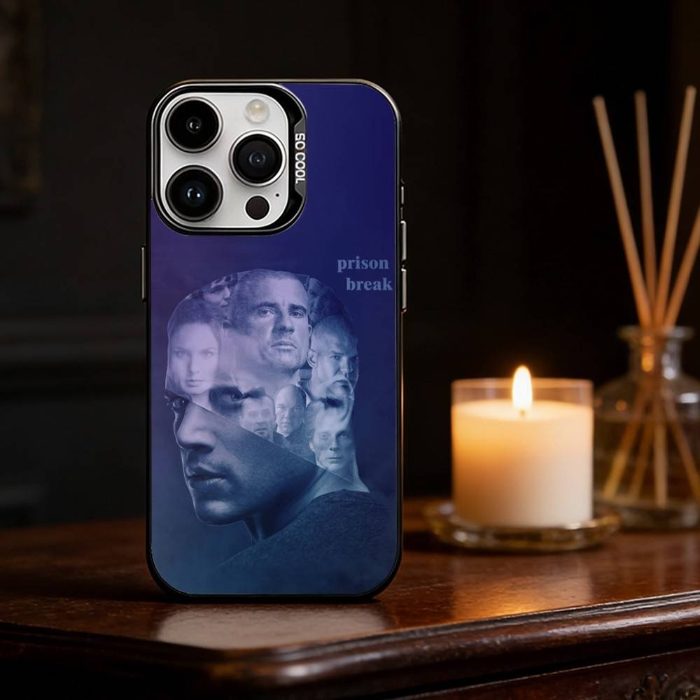 P-Prison Break Phone Case For iPhone 17 16 15 14 13 12 11 Pro Max Plus Silver Matte Black Cover