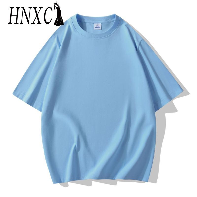 HNXC Cotton Short Sleeve T-shirt Men's Fashion Loose Half Sleeve Shirt Printed Compassionate Shirt