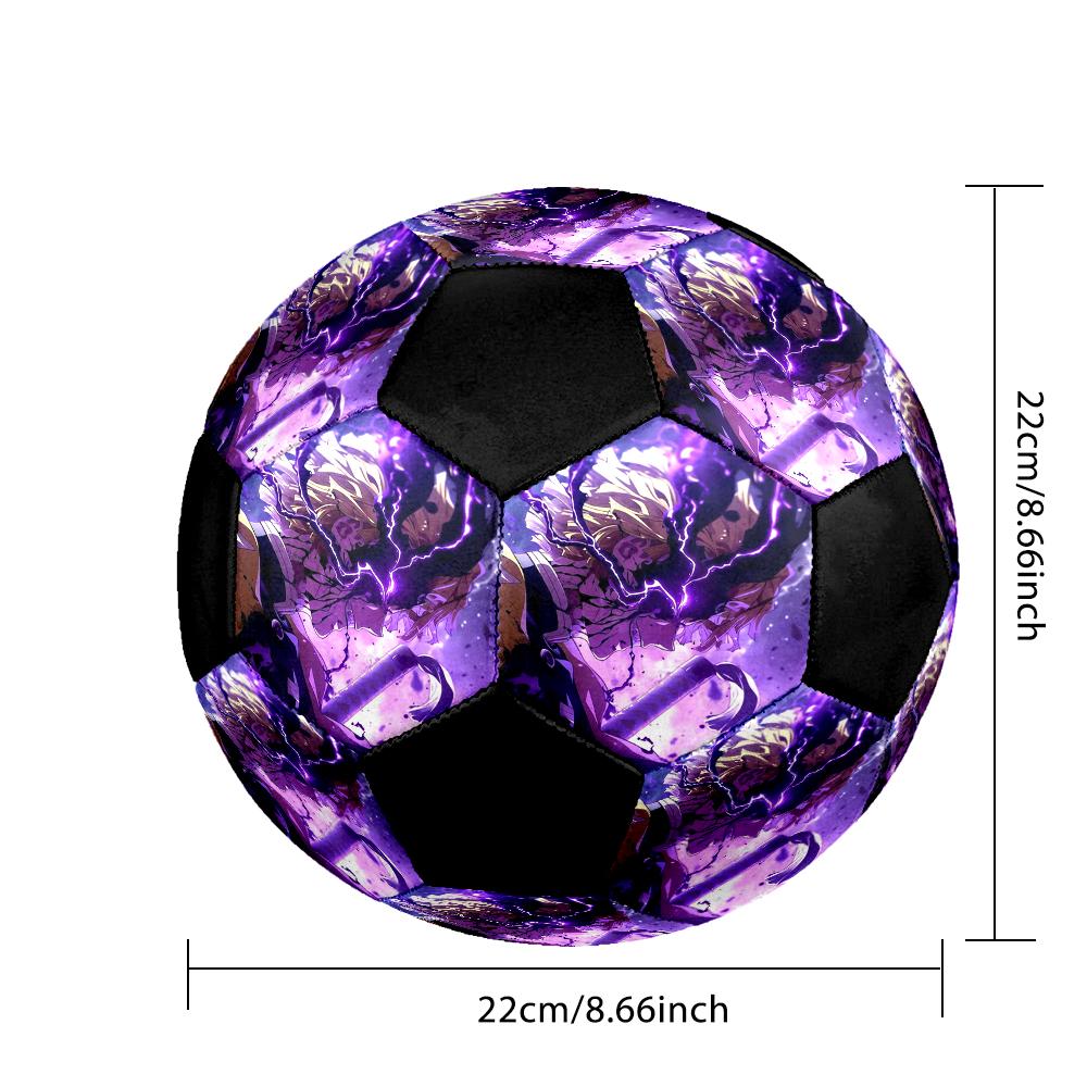 Soccer Ball Colorful Machine Stitched PVC Size 5 Team Training Competition Ready Durable High-Bounce Cool Sports Gift