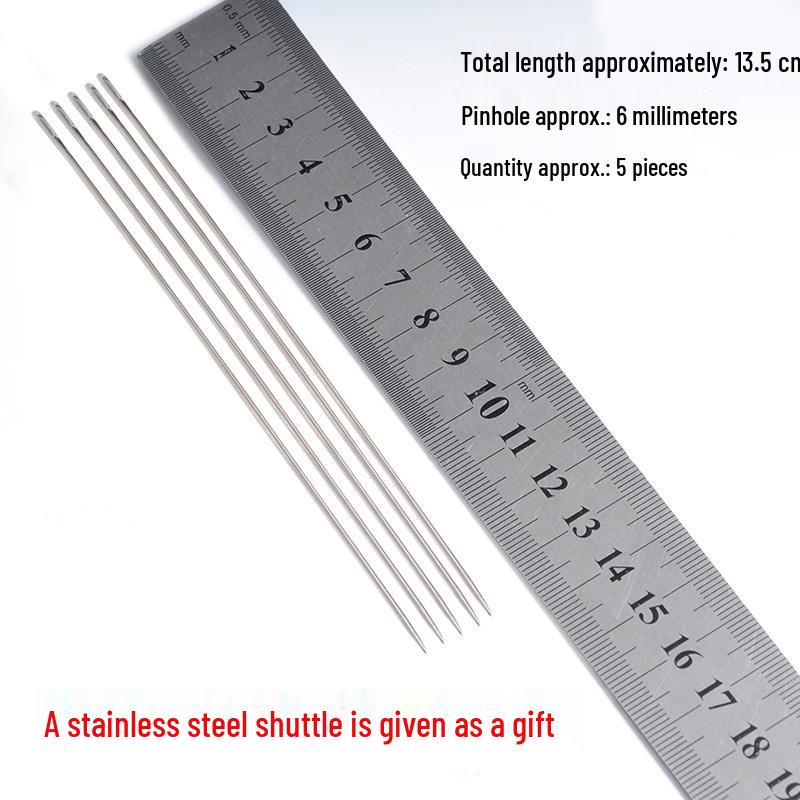 2025 Shrimp & Crab Net Repair Tool: Steel Wire Shuttle, Iron Fishing Needle, Metal Thumbtack