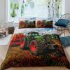 Retro Tractor King Queen Duvet Cover Automotive Bedding Set Engineering Vehicle Quilt Cover Farm Tool Cart 3D Polyester Quilt Cover