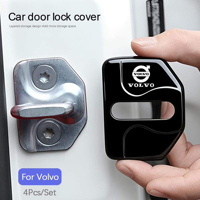 4pcs Car Door Lock Cover Antirust Protective Cap For Volvo Xc60 XC40 EX40 Xc90 S60 S90 EX30 V40 V60 V50 V90 S80 C40 V70 XC70 C30