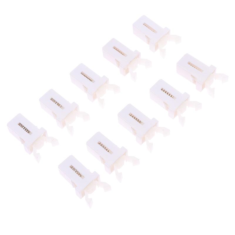 

10 шт. пластиковый замок для мусорного бака, самоблокирующийся переключатель, сменный фиксатор, совместимый с сенсорной крышкой, защелка для мусорного бака, черный белый ремонтный зажим белый