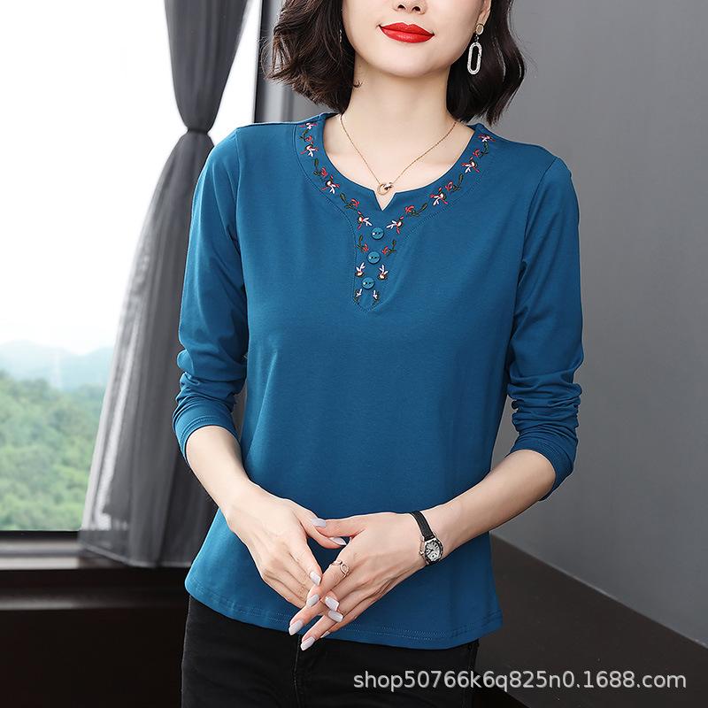 

Женская осенне-зимняя футболка свободного кроя большого размера, трендовая, с круглым вырезом, базовая, повседневный топ XXXXL