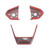For Tesla Cybertruck 2026-2026 Real carbon fiber car steering wheel button decoration frame sticker car interior accessories