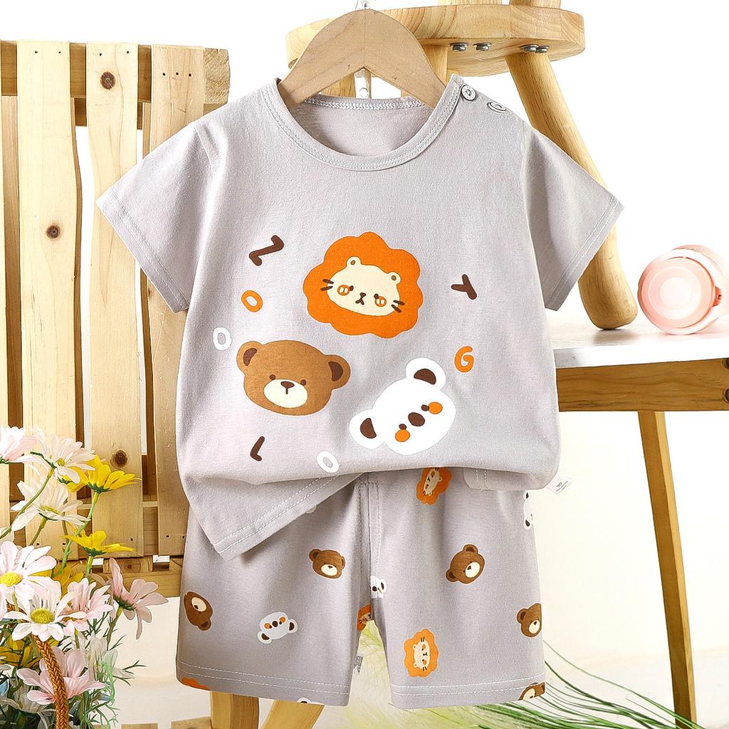 Children's Short-Sleeved Sets for Summer Boys' and Girls' Clothes Lightweight T-shirts for Children's Clothing