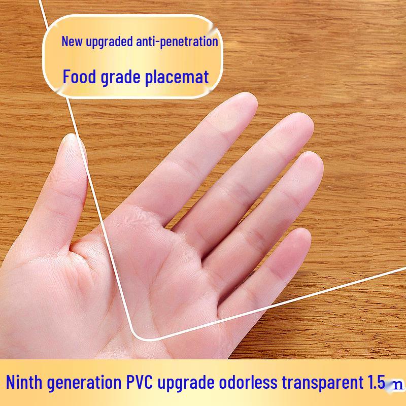 Transparent PVC Table Mat: Oil-Proof, Waterproof, and Dirt-Resistant Dining Table Protector