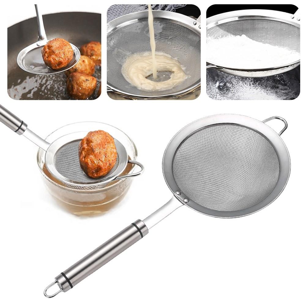 Fine Mesh Skimmer Spoon Stainless Steel Tea Strainer New Food Strainer  Juice Filtering