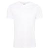T Shirts Men's White Crew Neck Moderate Straight Fit FM2098