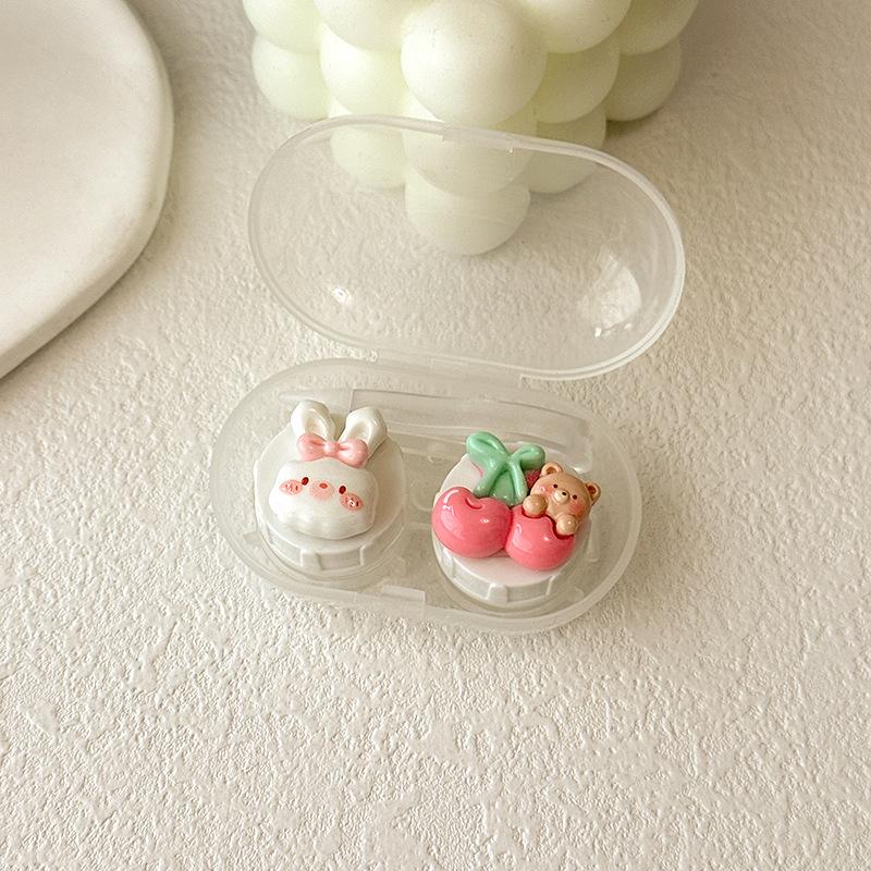 Portable Cute Bear Contact Lens Box Holder Travel Eye Contact Lenses Case Container Storage Case Travel Accessories