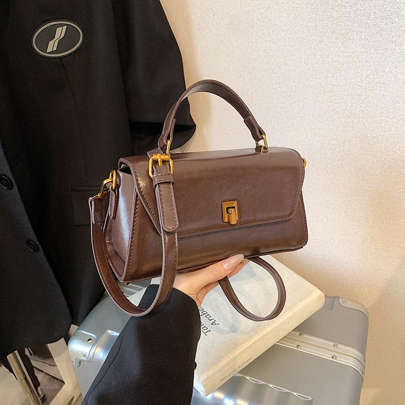 Super fire small bag women's autumn and winter retro 2025 new fashion messenger bag women's versatile portable work small square bag