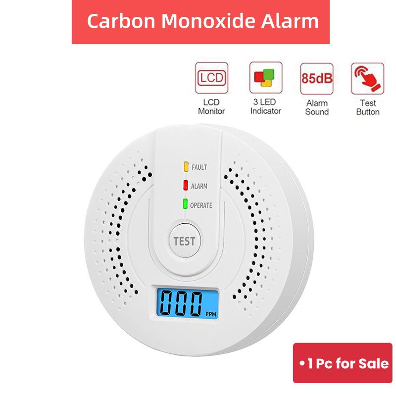 Carbon Monoxide Detector Co Gas Monitor Alarm Battery Powered Co Sensor Detector With Led Digital Display For Home,Depot Test