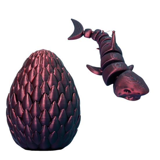 

1 Набор 3D-печатная фигурка акулы с подвижными суставами, игрушка-непоседа в виде акулы, яйцо акулы с артикулируемой акулой внутри, настольное украшение, орнамент темно-красного