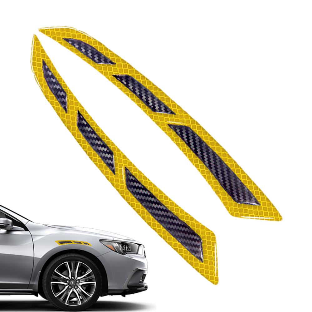 Car Reflective Stickers 2Pcs Automotive Reflective Stickers Automotive Sticker Waterproof Car Wheel Eyebrow Sticker For SUV