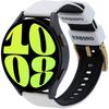 ERBORD Universal Silicone Strap 20mm, Dual Color, White / Black / Gold Buckle