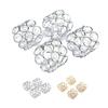 6 Teile/satz Serviettenring Luxus Faux Kristall Perlen Metall Glänzend Elegante Tischdekoration Abendessen Serviettenhalter Schnalle Hochzeit Party Festival Lieferungen