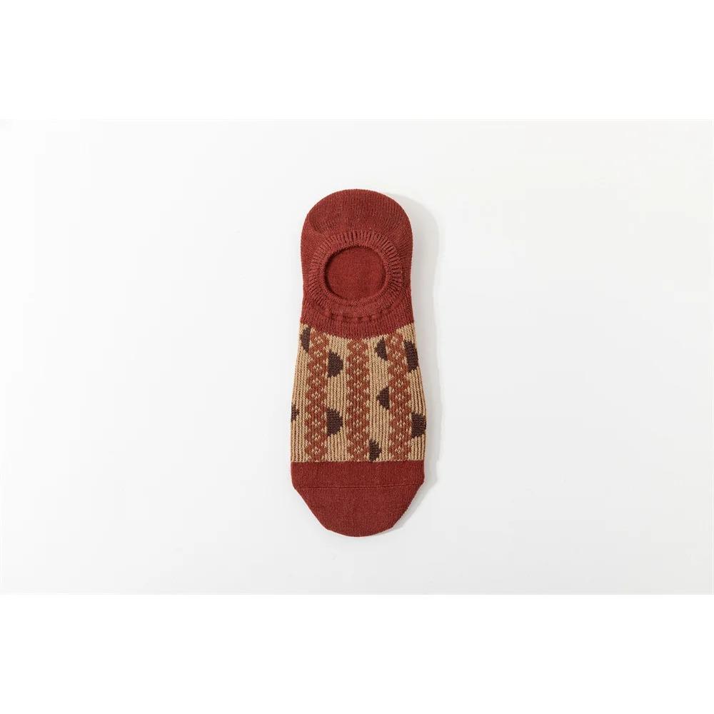 Women's Invisible No Show Socks Anti-Slip Silicone Grip Cotton Ankle Socks for Sports Casual All Season Boat Socks