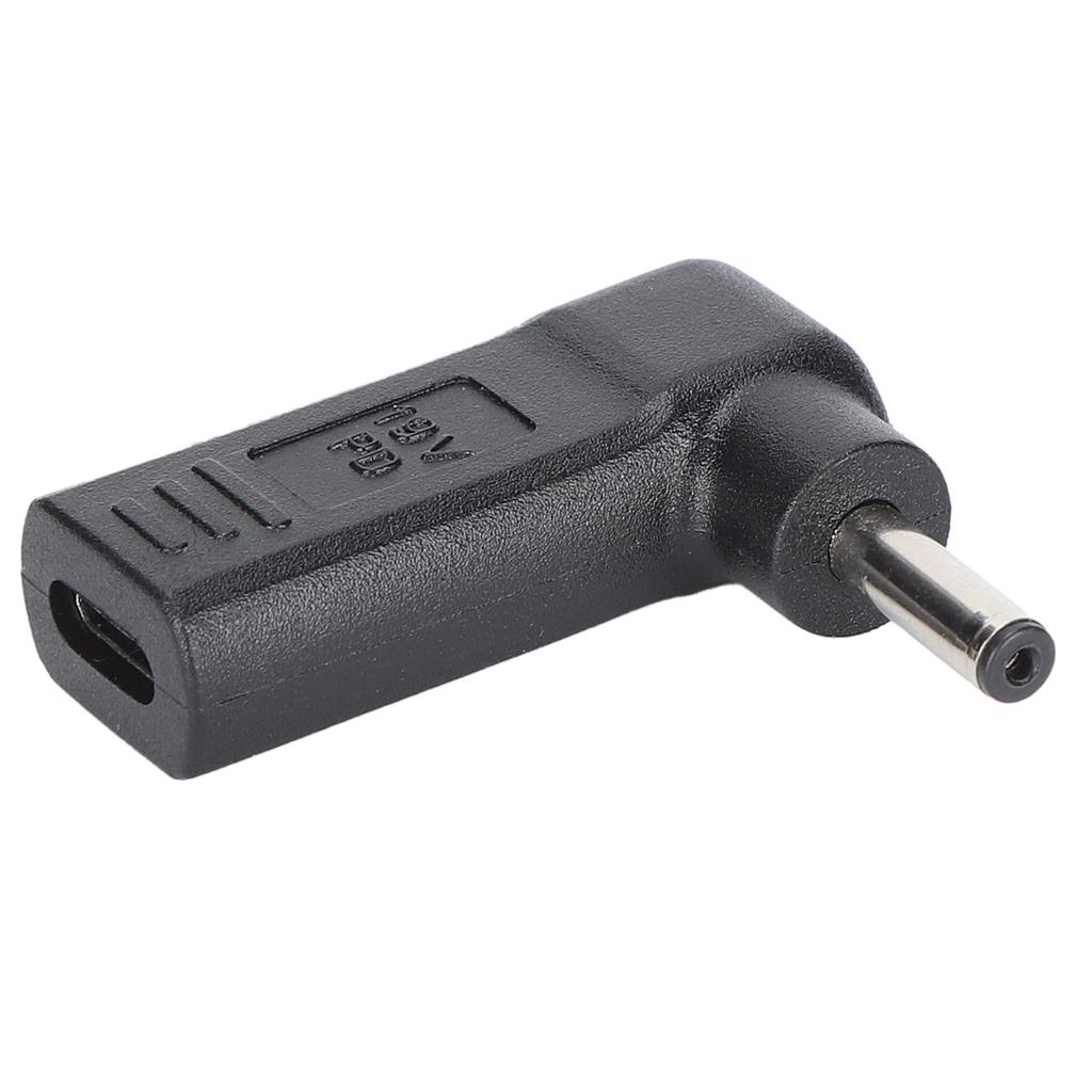 Adapter Type C USBC to Rectangle DC 65W 90 Degree Angled PD Emulator for Laptop Tablet 4.0x1.35mm