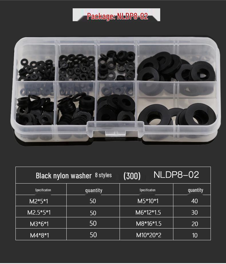 Rubber Anti-Vibration Seal & Enlarged Insulating Gasket Kit with Nylon O-ring and Stainless Steel Washers (M2/M3/M4)