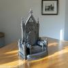 3d Printed Gothic Style Throne Exquisite Patterns Cool Look for 1/12 1/14 Doll Figure Home Decor Desk Decoration
