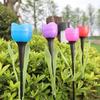 Garden Decoration Supplies Tulip Flower Shape LED Solar Powered Waterproof Tube Lawn Lights Standing Decor for Yard Outdoor