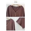 Plus Size Women V Neck Short Sleeve T Shirt Slimming Top