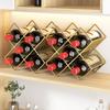 Desktop Wine Holder Wine Rack Wrought Iron Storage