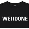 WE11DONE Ss26 Back Hem Rubber Logo Patch Letter Round Neck Drop Shoulder Long Sleeve Sweatshirt Unisex Sweatshirt WD-TS0-26-925-U-BK