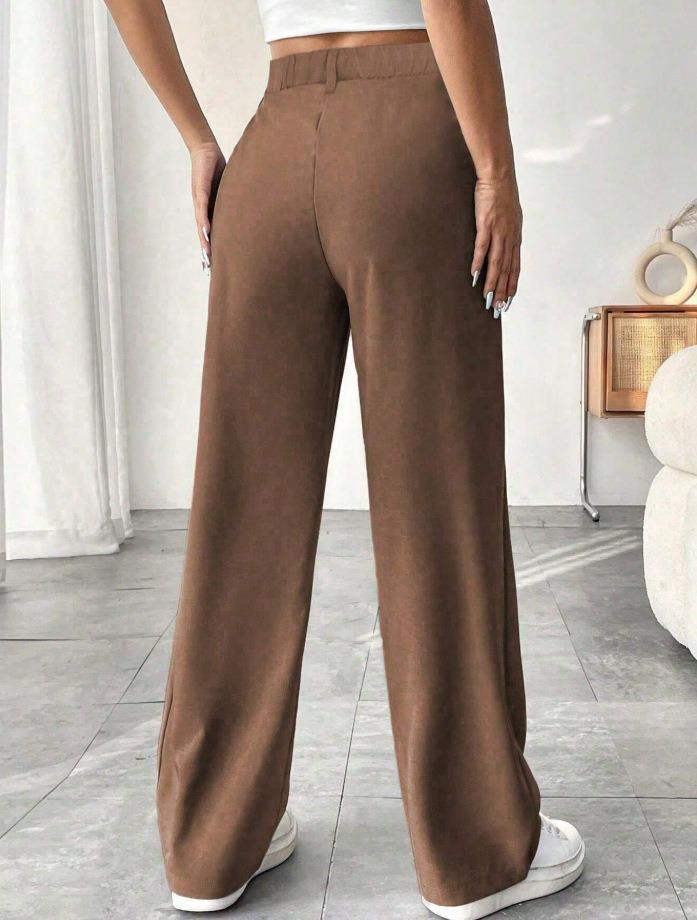 2025 Spring/Summer Women's Drapey High-waisted Slimming Wide-Leg Floor-Length Pants