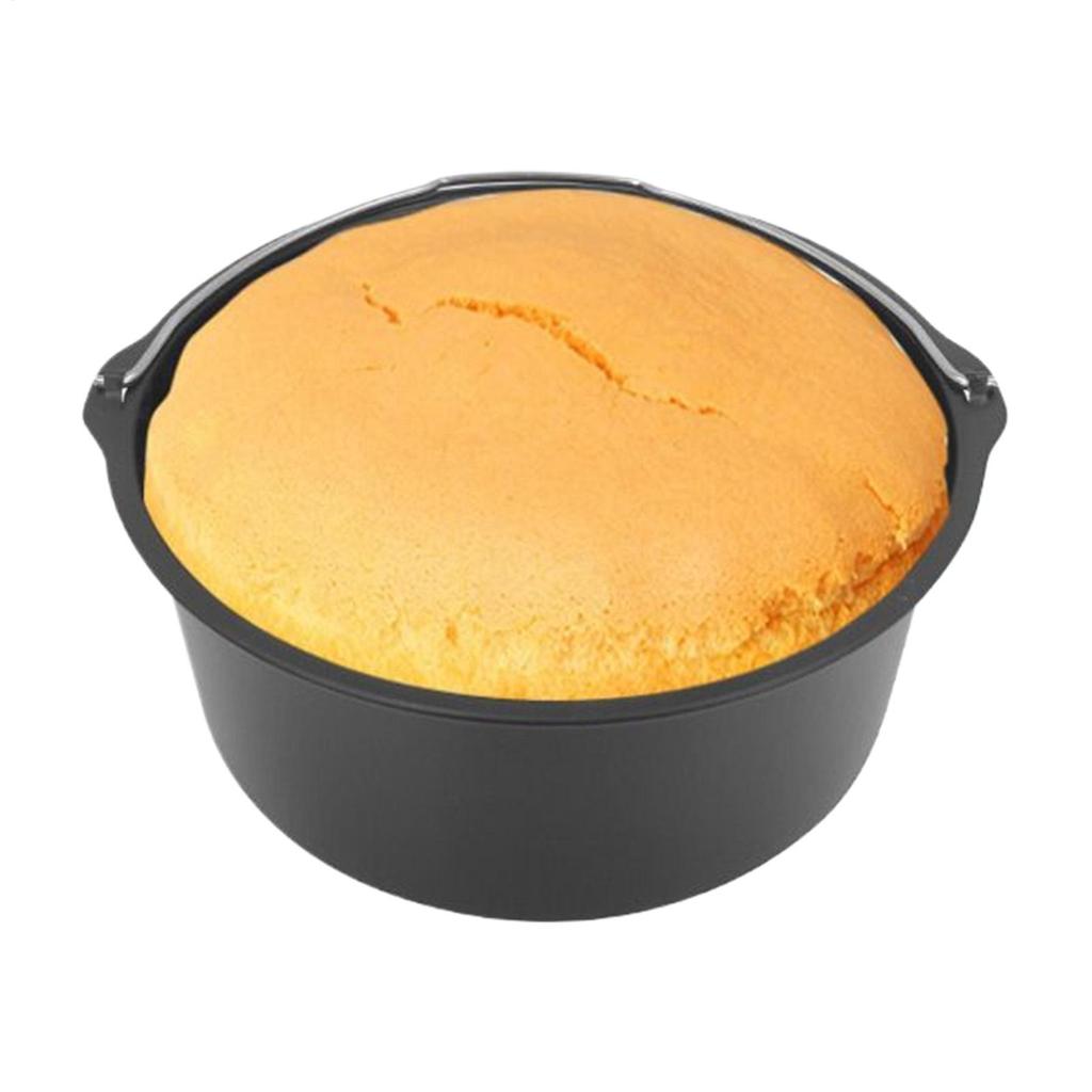8-inch Air Fryer Baking Cake Barrel Food Grade Stainless Steel Kitchen Cooking Gadget Square Cake Bucket For Pizza Bread